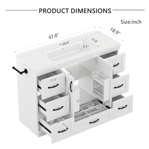 Bellemave 48" Bathroom Vanity with view 2