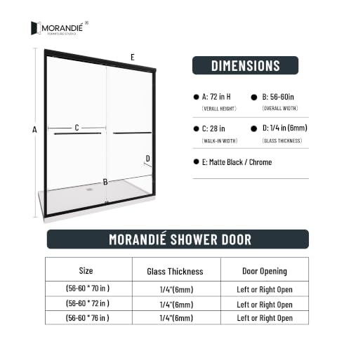 Semi-Frameless Sliding Glass Shower Door view 2