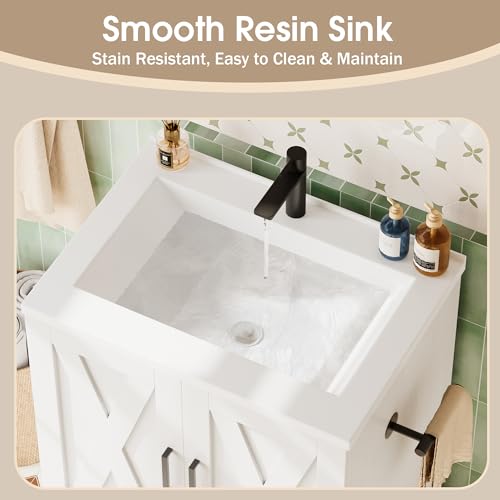 JUMMICO 24" Bathroom Vanity with view 4