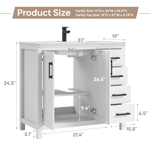DELUXE LIVING 36 Inch Bathroom view 2