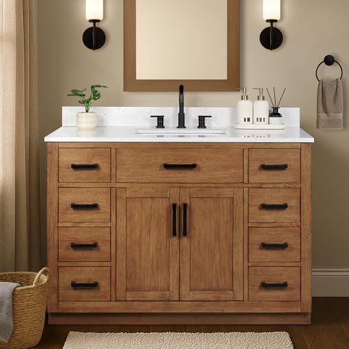 XWNE 48-inch Dark Walnut Bathroom