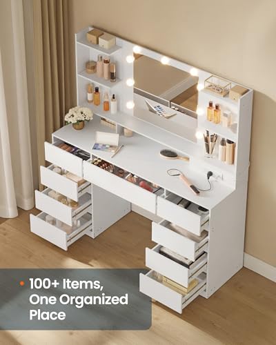 SONGMICS HOME Vanity Desk with view 4