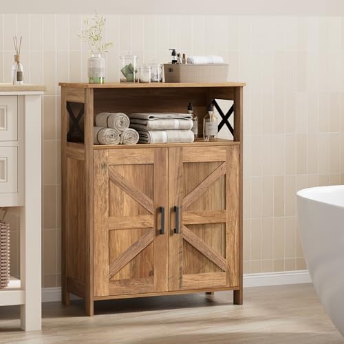 Homhedy Farmhouse Bathroom Storage Cabinet view 2