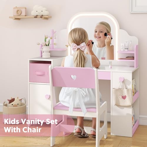 Frogprin Kids Vanity with Lights view 2