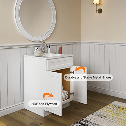 ROOMTEC Bathroom Cabinet 24'' Free view 4