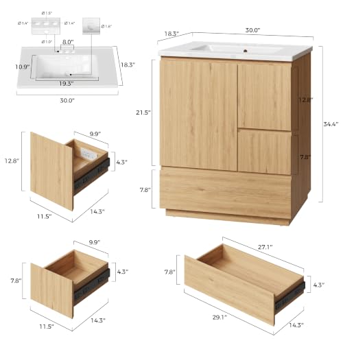 IRONCK 30-Inch Bathroom Vanity with view 2