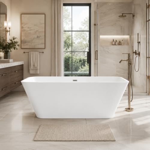 59 Inch Acrylic Freestanding Bathtub