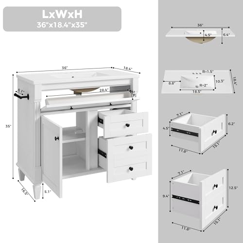 LIKIMIO 36 Inch Bathroom Vanity view 2