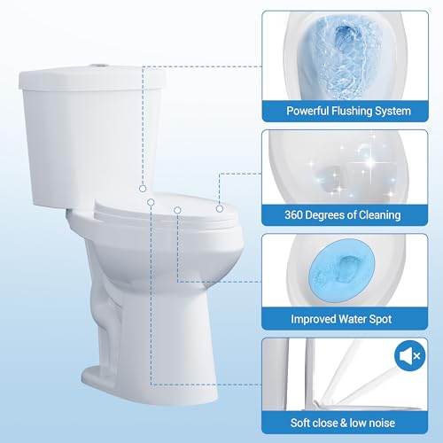 Two-Piece Toilets for Bathrooms Comfort view 3