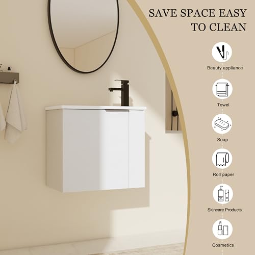 Beingnext 22" Small Floating Vanity view 3