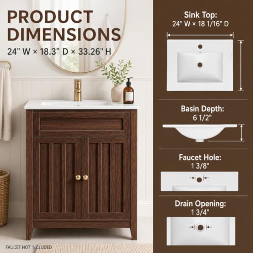 VINGLI 24 Inch Bathroom Vanity view 2