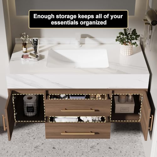 Weibath Floating Bathroom Vanity with view 3