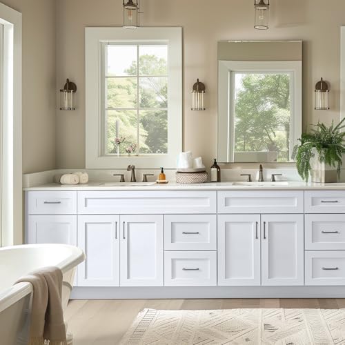 HCIOAN Solid Wood Bathroom Vanity view 2