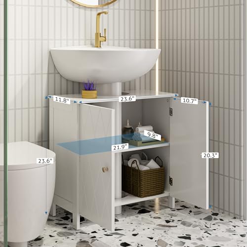 eclife Bathroom Pedestal Sink Storage view 2