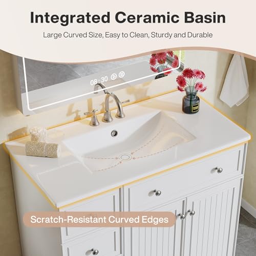 Tribesigns 36" Bathroom Vanity with view 4
