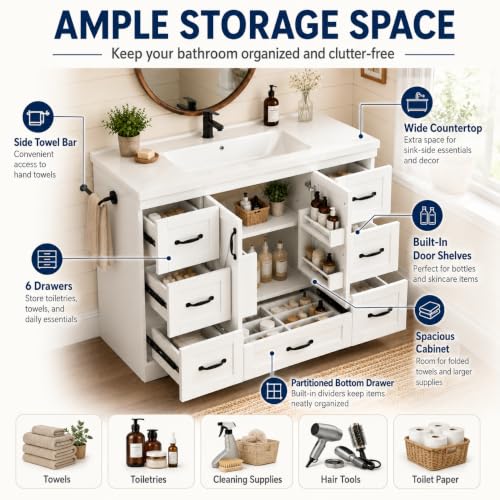 Bellemave 48" Bathroom Vanity with view 4