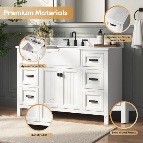 DELUXE LIVING 48 Inch White view 3