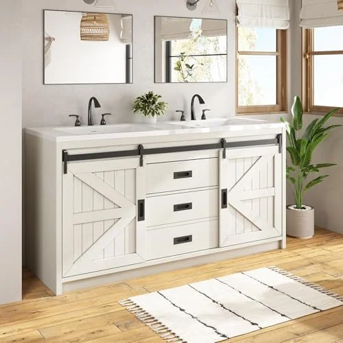 LUXOAK 60 double vanity barn doors
