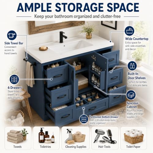 Bellemave 48" Bathroom Vanity with view 4