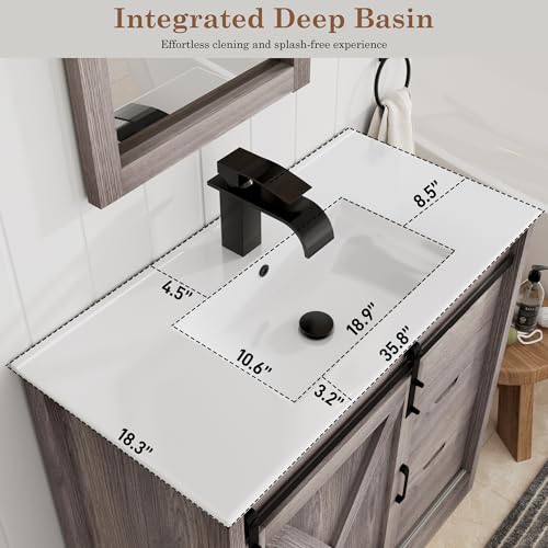 chartustriable 36 Inch Bathroom Vanity view 4