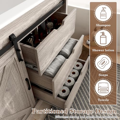 48" Farmhouse Bathroom Vanity with view 5