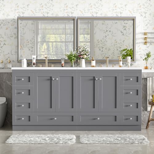 SOFTSEA 72 Inch Double Sink