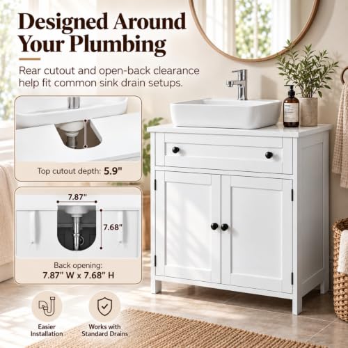 Bonnlo Pedestal Sink Storage Cabinet view 4