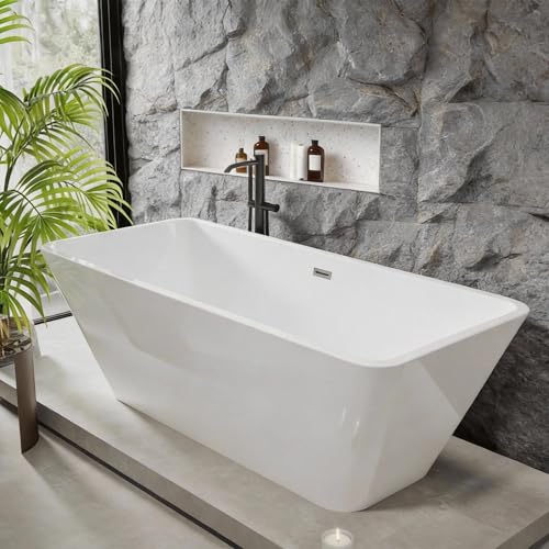 59 Inch Acrylic Freestanding Bathtub view 3