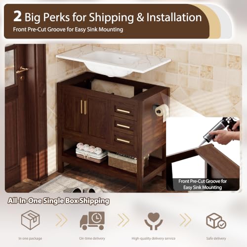 XHOMOPT 36 Inch Bathroom Vanity view 5