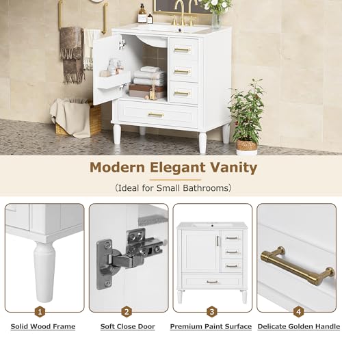 30 Inch Bathroom Vanity with view 5
