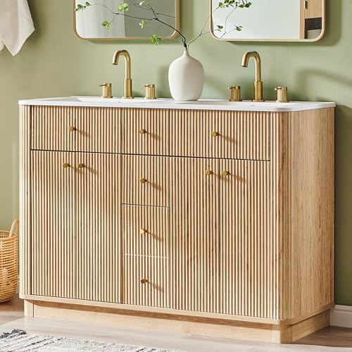 T4TREAM 48" Fluted Bathroom Vanity
