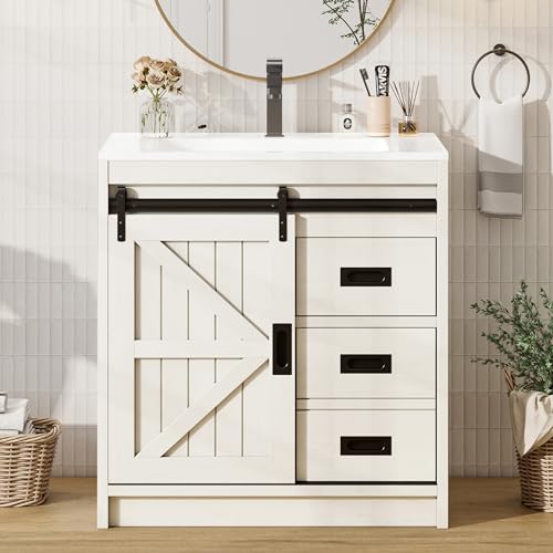 AMERLIFE 31" Farmhouse Bathroom Vanity