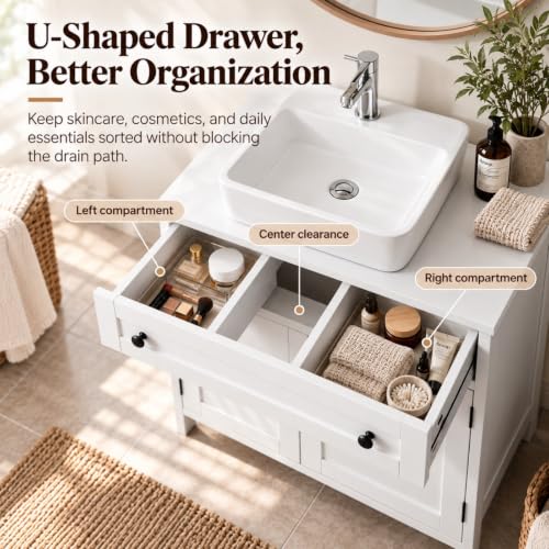 Bonnlo Pedestal Sink Storage Cabinet view 5
