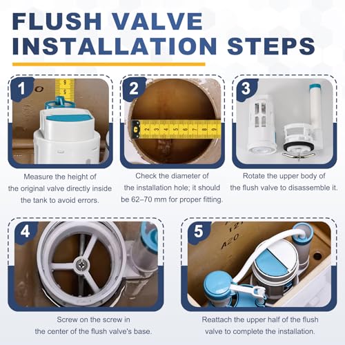 uxcell 2 Inch Toilet Flush view 5