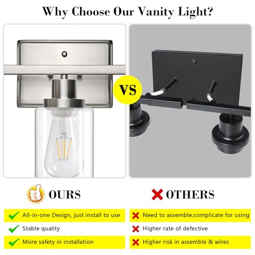 Ascher Bathroom Vanity Light Fixtures view 3