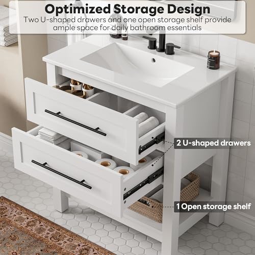 LIKIMIO 30" Bathroom Vanity with view 3
