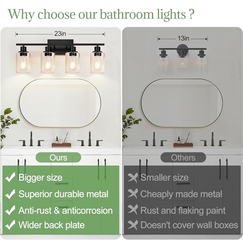 Indoi 4-Light Bathroom Light Fixtures view 2