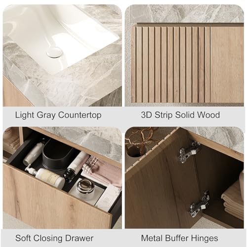 Ambrovina 48" Floating Bathroom Vanity view 4