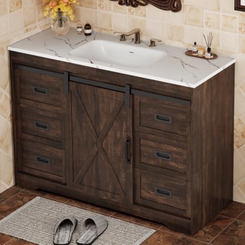 XHOMOPT 47 Inch Bathroom Vanity