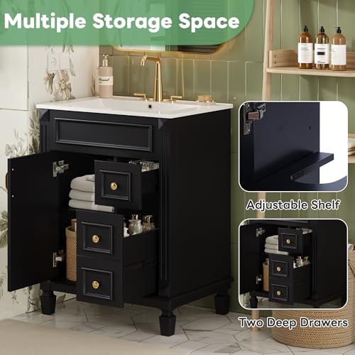 FUvellamo 24" Bathroom Vanity with view 5