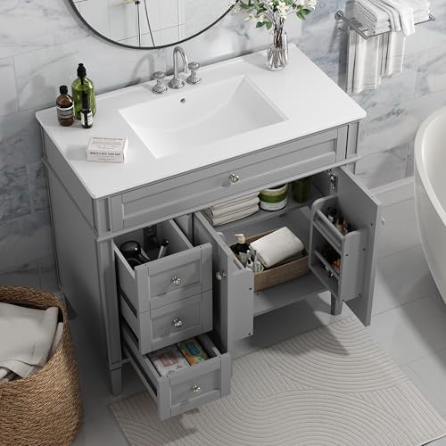 OWIPAW 36" Bathroom Vanity with view 5