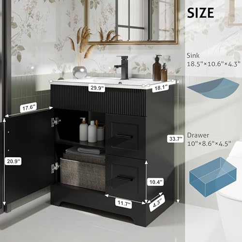 eclife 30" Bathroom Vanities Sink view 2