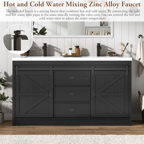 Double Bathroom Vanity with Sink view 4
