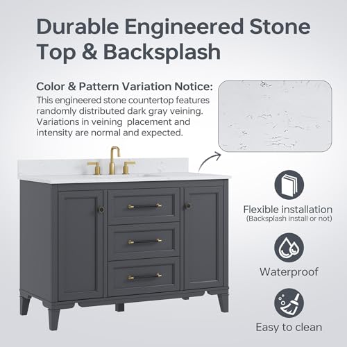 48 Inch Bathroom Vanity with view 4