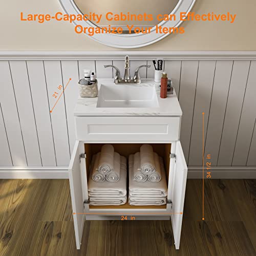 ROOMTEC Bathroom Cabinet 24'' Free view 3