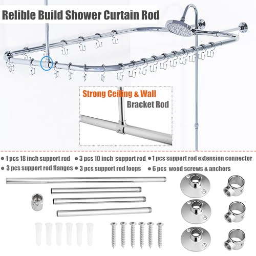 Pyhomestrim Clawfoot Tub Shower Kit view 4