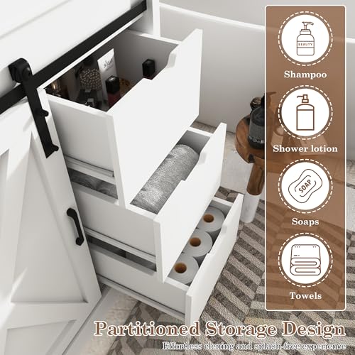 36" Farmhouse Bathroom Vanity with view 5
