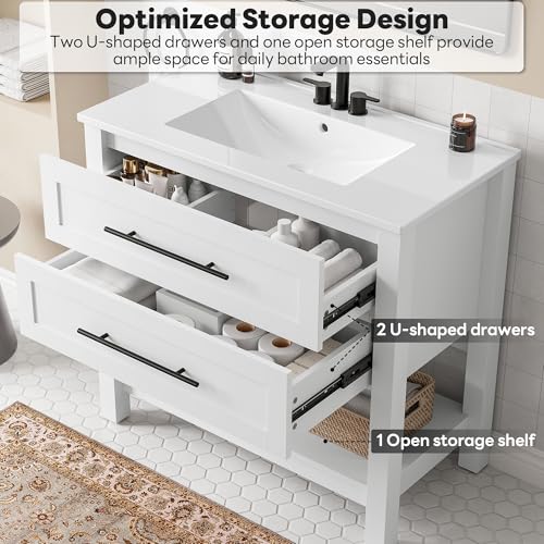 LIKIMIO 36" Bathroom Vanity with view 3
