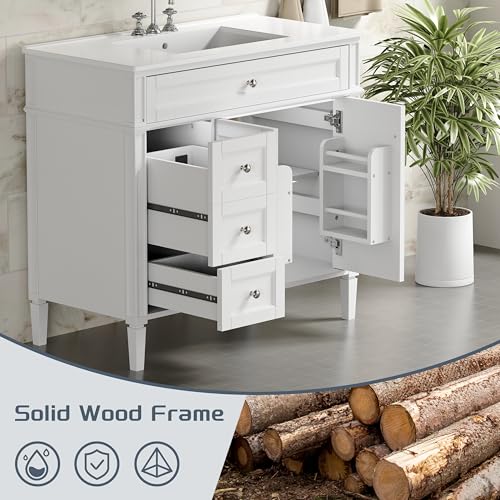 OWIPAW 36" Bathroom Vanity with view 3