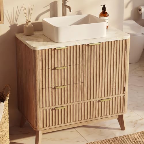 Concho 31'' Fluted Bathroom Vanity